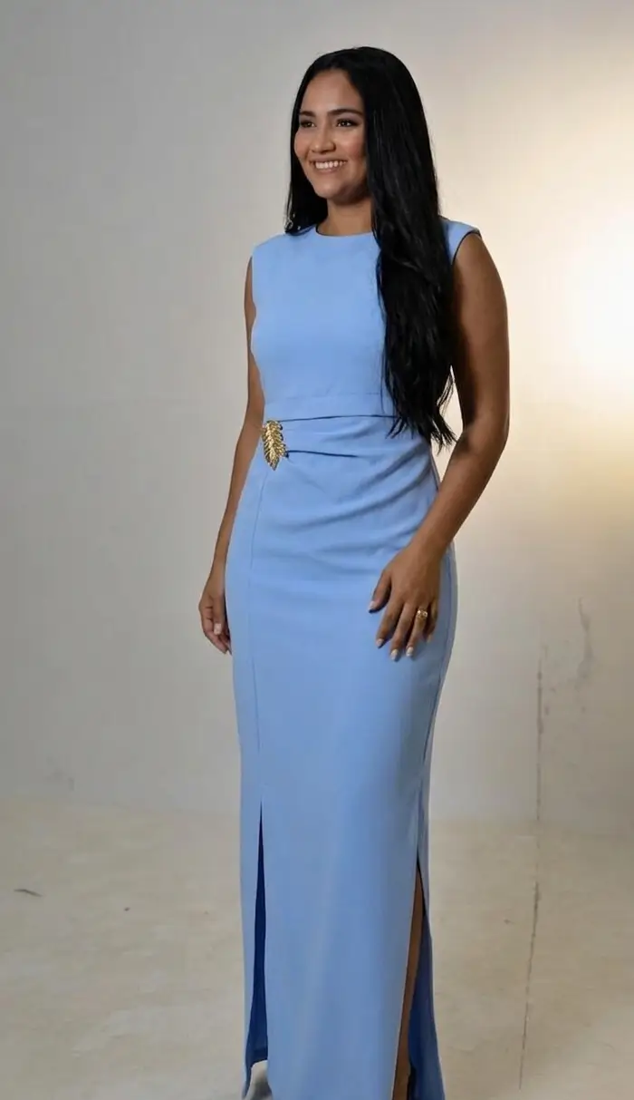 aaa Vestido Drapeado midi - Imagem 1